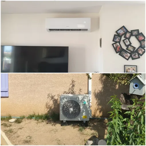 Installation d'une pompe à chaleur air air mono-split à Leucate, Narbonne, THERMACLIM